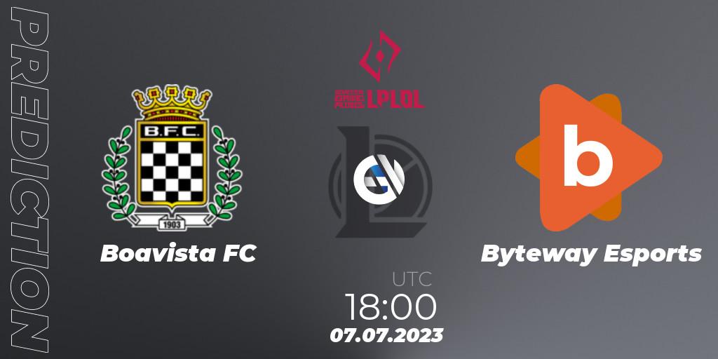 Boavista FC contre Byteway Esports : prédiction de match. 15.06.2023 at 18:00. LoL, LPLOL Split 2 2023 - Group Stage