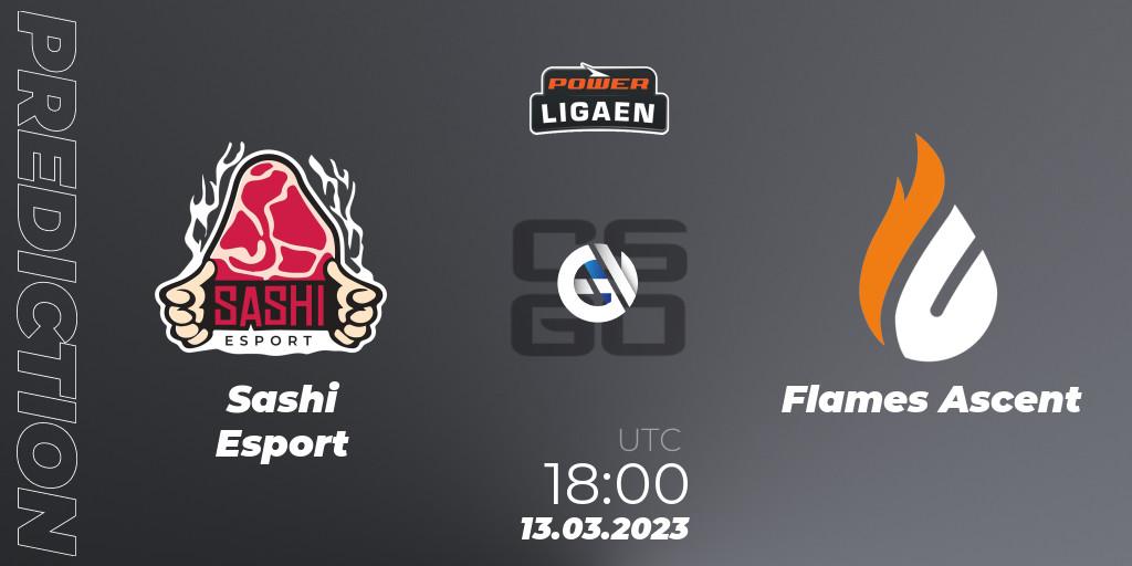  Sashi Esport contre Flames Ascent : prédiction de match. 13.03.23. CS2 (CS:GO), Dust2.dk Ligaen Season 22
