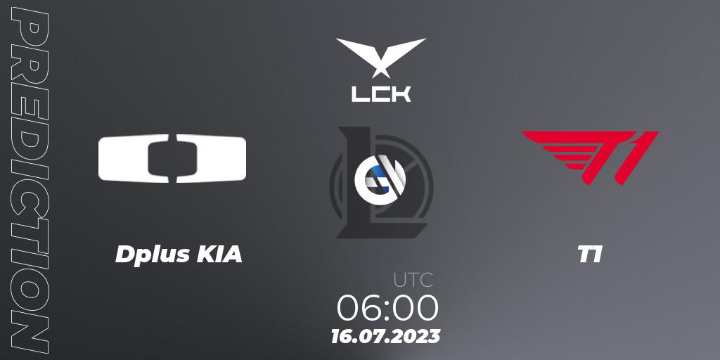 Dplus KIA contre T1 : prédiction de match. 16.07.23. LoL, LCK Summer 2023 Regular Season
