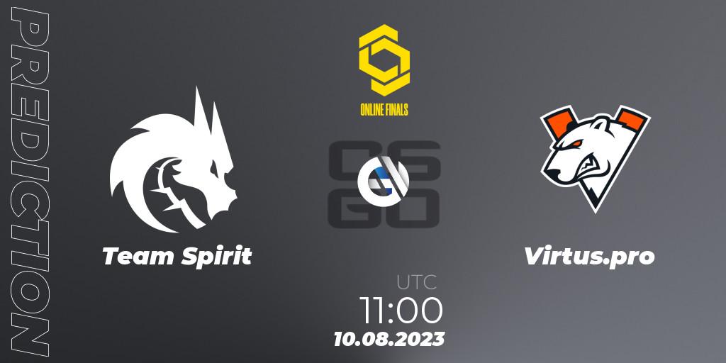Team Spirit contre Virtus.pro : prédiction de match. 10.08.23. CS2 (CS:GO), CCT 2023 Online Finals 2