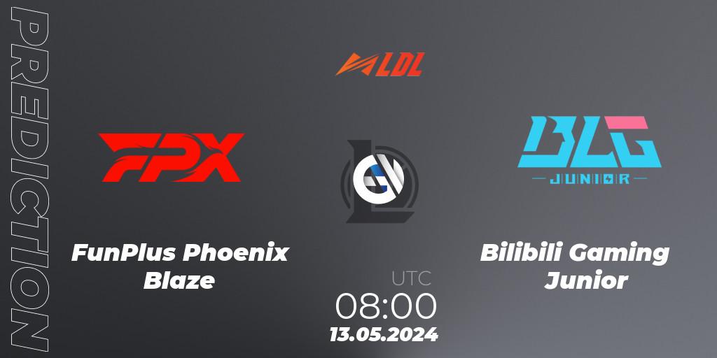 FunPlus Phoenix Blaze contre Bilibili Gaming Junior : prédiction de match. 13.05.2024 at 08:00. LoL, LDL 2024 - Stage 2