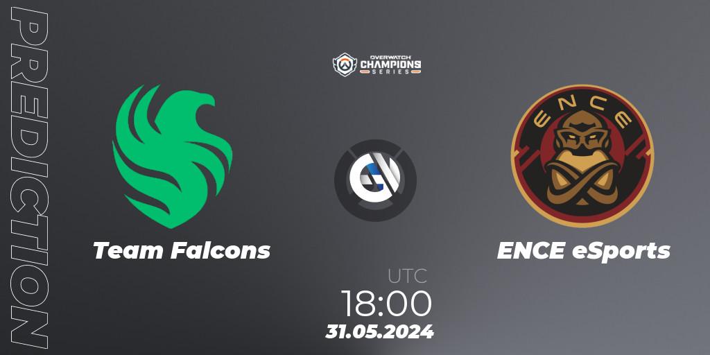 Team Falcons contre ENCE eSports : prédiction de match. 31.05.2024 at 18:00. Overwatch, Overwatch Champions Series 2024 Major