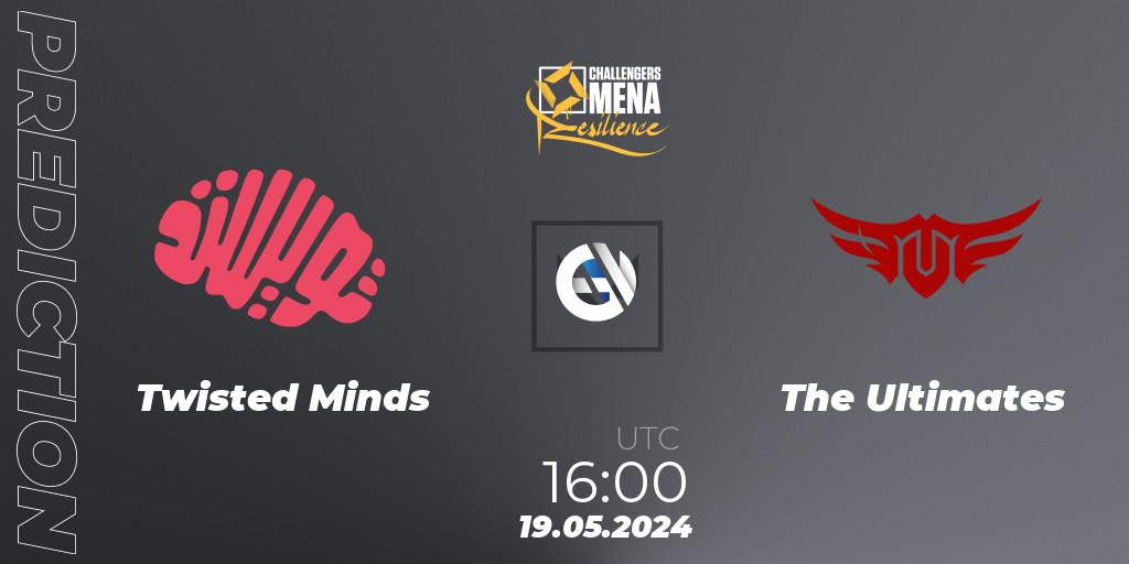 Twisted Minds contre The Ultimates : prédiction de match. 19.05.2024 at 16:00. VALORANT, VALORANT Challengers 2024 MENA: Resilience Split 2 - GCC and Iraq