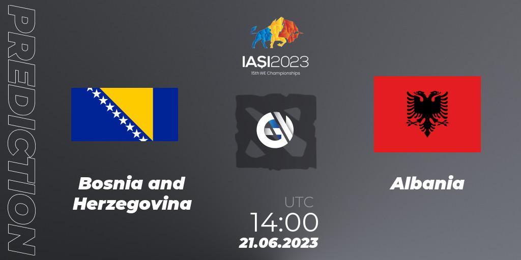 Bosnia and Herzegovina contre Albania : prédiction de match. 21.06.2023 at 14:12. Dota 2, IESF Europe B Qualifier 2023