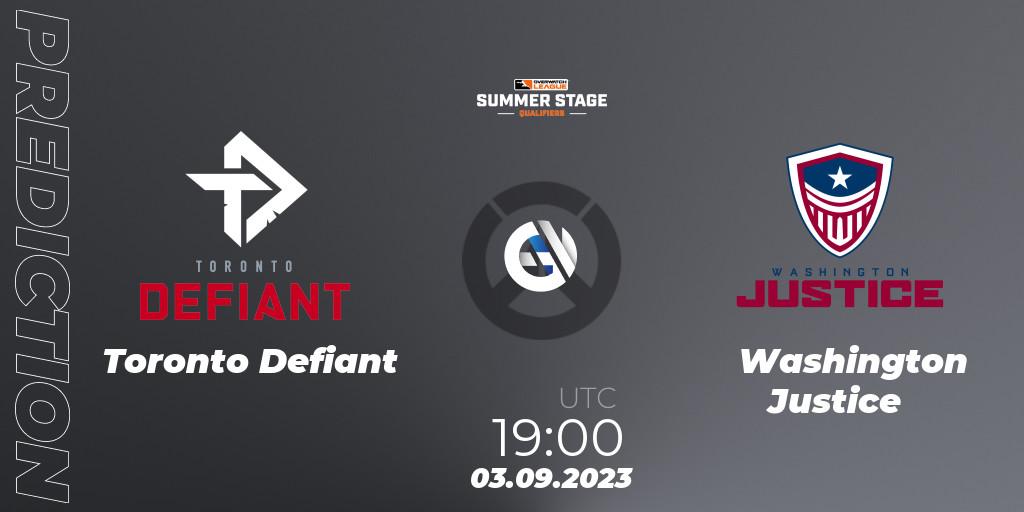Toronto Defiant contre Washington Justice : prédiction de match. 06.08.23. Overwatch, Overwatch League 2023 - Summer Stage Qualifiers