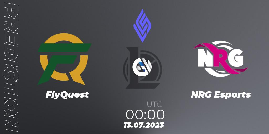 FlyQuest contre NRG Esports : prédiction de match. 12.07.2023 at 23:00. LoL, LCS Summer 2023 - Group Stage