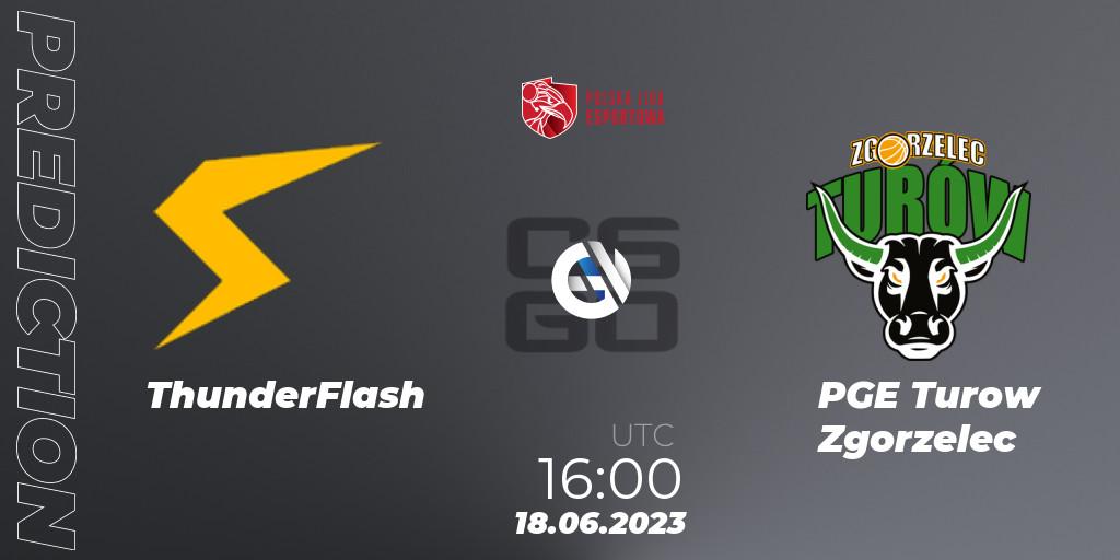 ThunderFlash contre PGE Turow Zgorzelec : prédiction de match. 18.06.23. CS2 (CS:GO), Polish Esports League 2023 Split 2