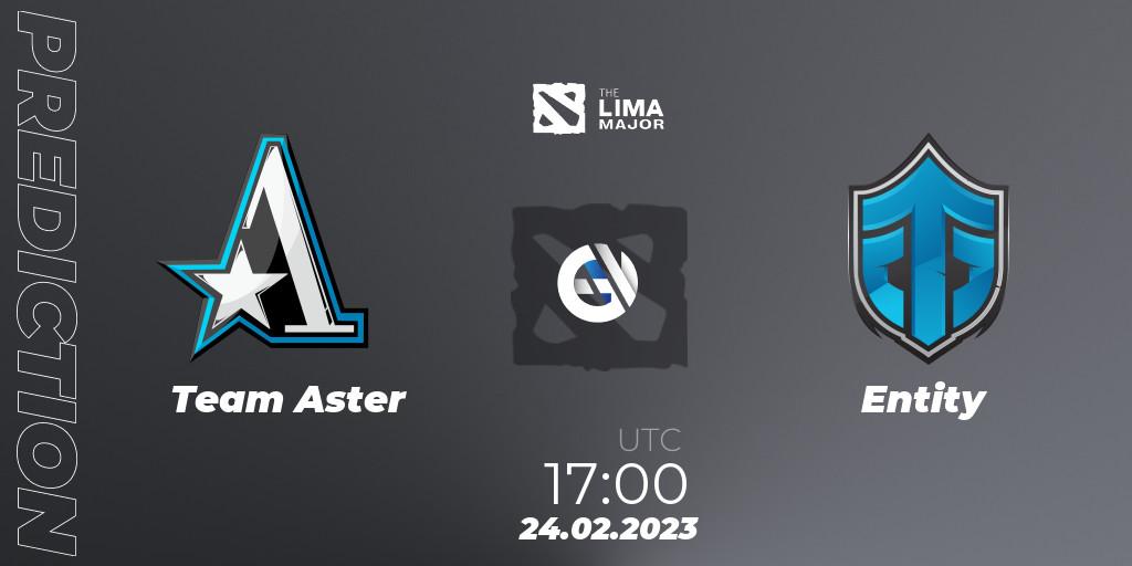 Team Aster contre Entity : prédiction de match. 24.02.23. Dota 2, The Lima Major 2023