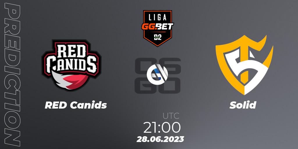 RED Canids contre Solid : prédiction de match. 28.06.23. CS2 (CS:GO), Dust2 Brasil Liga Season 1