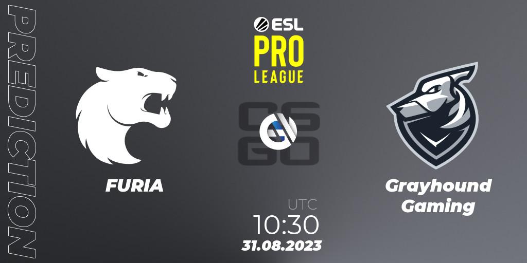 FURIA contre Grayhound Gaming : prédiction de match. 31.08.2023 at 10:30. Counter-Strike (CS2), ESL Pro League Season 18