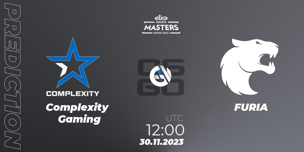Complexity Gaming contre FURIA : prédiction de match. 30.11.23. CS2 (CS:GO), Elisa Masters Espoo 2023