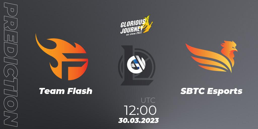 Team Flash contre SBTC Esports : prédiction de match. 11.03.2023 at 10:00. LoL, VCS Spring 2023 - Group Stage