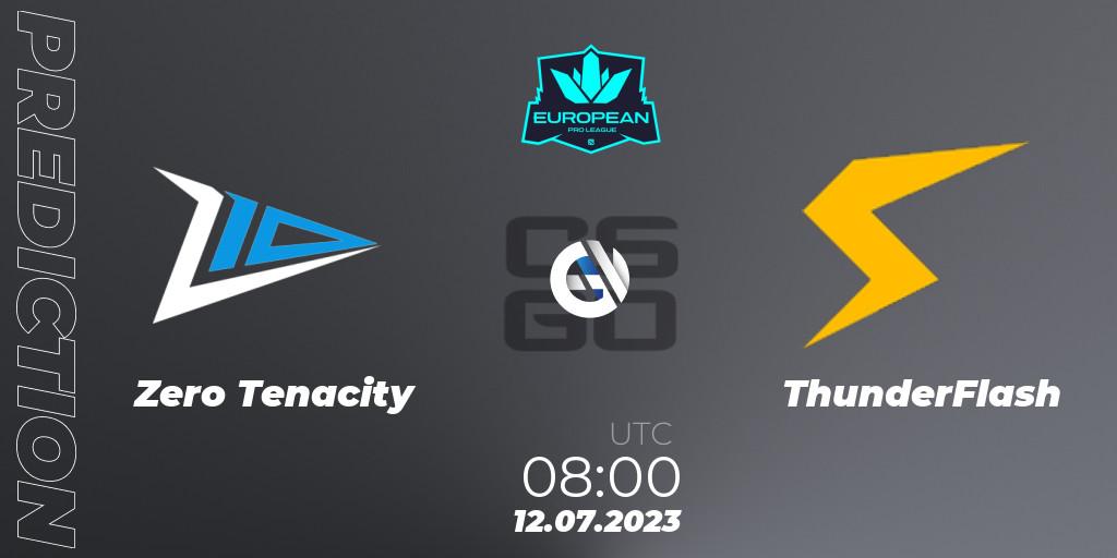 Zero Tenacity contre ThunderFlash : prédiction de match. 12.07.23. CS2 (CS:GO), European Pro League Season 9