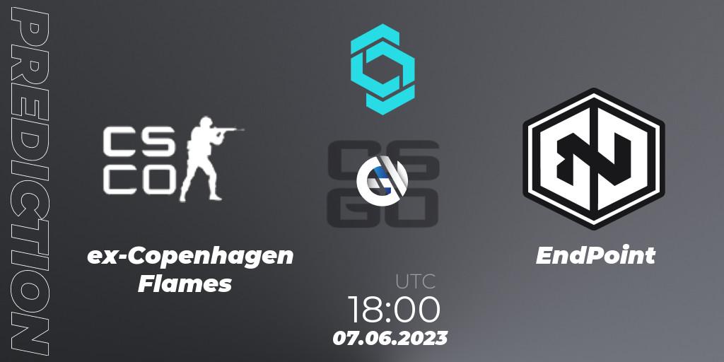 ex-Copenhagen Flames contre EndPoint : prédiction de match. 07.06.2023 at 18:35. Counter-Strike (CS2), CCT North Europe Series 5