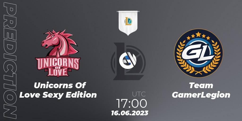 Unicorns Of Love Sexy Edition contre Team GamerLegion : prédiction de match. 16.06.23. LoL, Prime League Summer 2023 - Group Stage