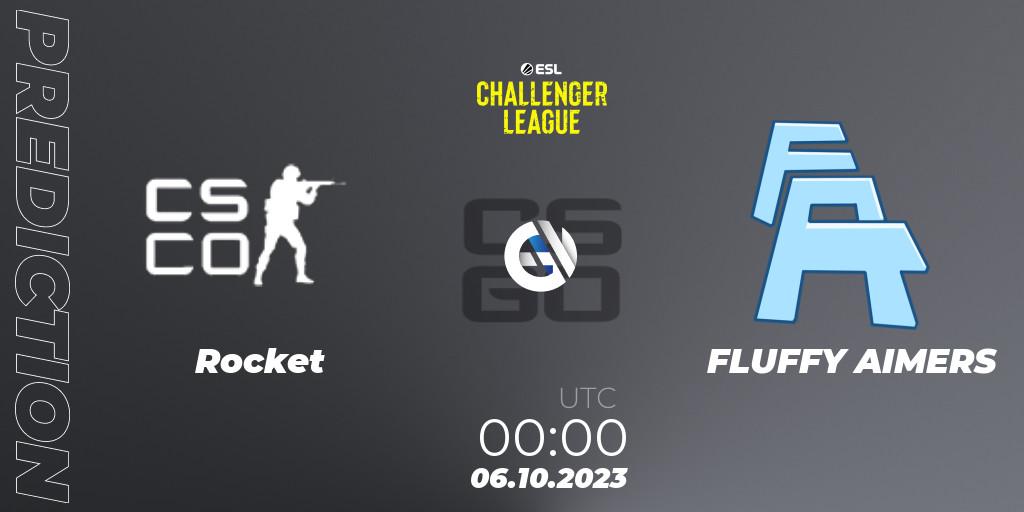 Rocket contre FLUFFY AIMERS : prédiction de match. 22.11.2023 at 22:30. Counter-Strike (CS2), ESL Challenger League Season 46: North America