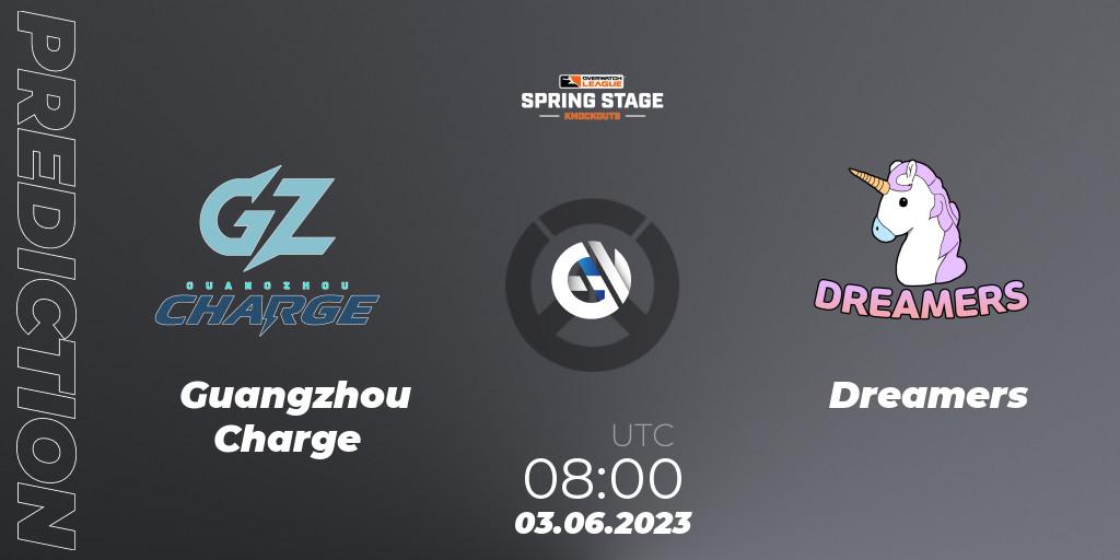 Guangzhou Charge contre Dreamers : prédiction de match. 03.06.2023 at 08:00. Overwatch, OWL Stage Knockouts Spring 2023