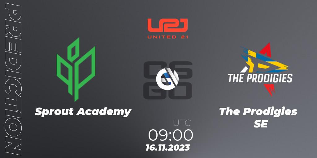 Sprout Academy contre The Prodigies SE : prédiction de match. 16.11.2023 at 09:00. Counter-Strike (CS2), United21 Season 8