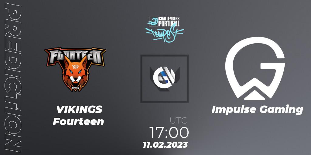 VIKINGS Fourteen contre Impulse Gaming : prédiction de match. 11.02.23. VALORANT, VALORANT Challengers 2023 Portugal: Tempest Split 1