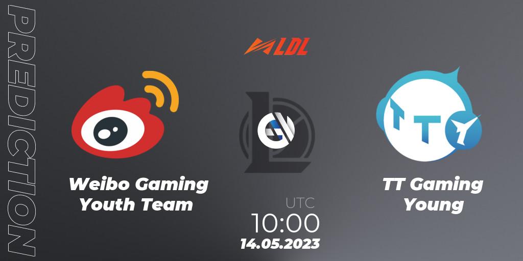 Weibo Gaming Youth Team contre TT Gaming Young : prédiction de match. 14.05.2023 at 11:00. LoL, LDL 2023 - Regular Season - Stage 2
