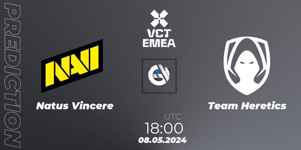 Natus Vincere contre Team Heretics : prédiction de match. 08.05.2024 at 18:30. VALORANT, VCT 2024: EMEA Stage 1