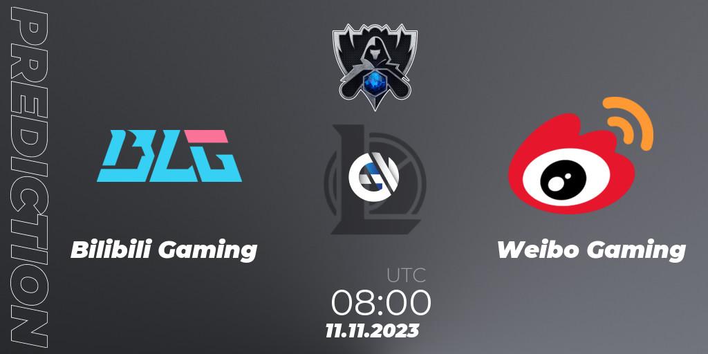 Bilibili Gaming contre Weibo Gaming : prédiction de match. 11.11.2023 at 08:00. LoL, Worlds 2023 LoL - Finals