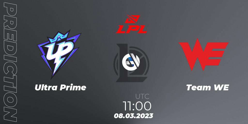 Ultra Prime contre Team WE : prédiction de match. 08.03.2023 at 11:30. LoL, LPL Spring 2023 - Group Stage