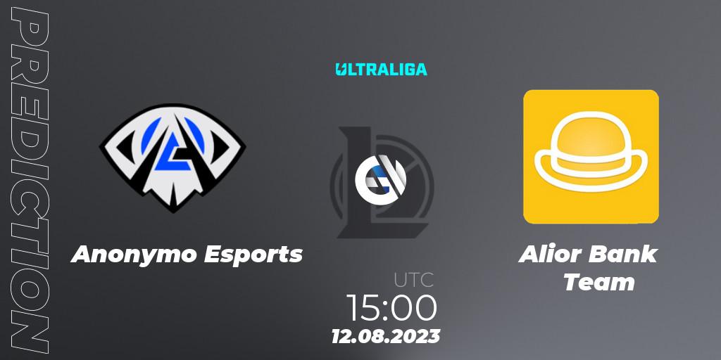 Anonymo Esports contre Alior Bank Team : prédiction de match. 12.08.2023 at 15:00. LoL, Ultraliga Season 10 - Playoffs
