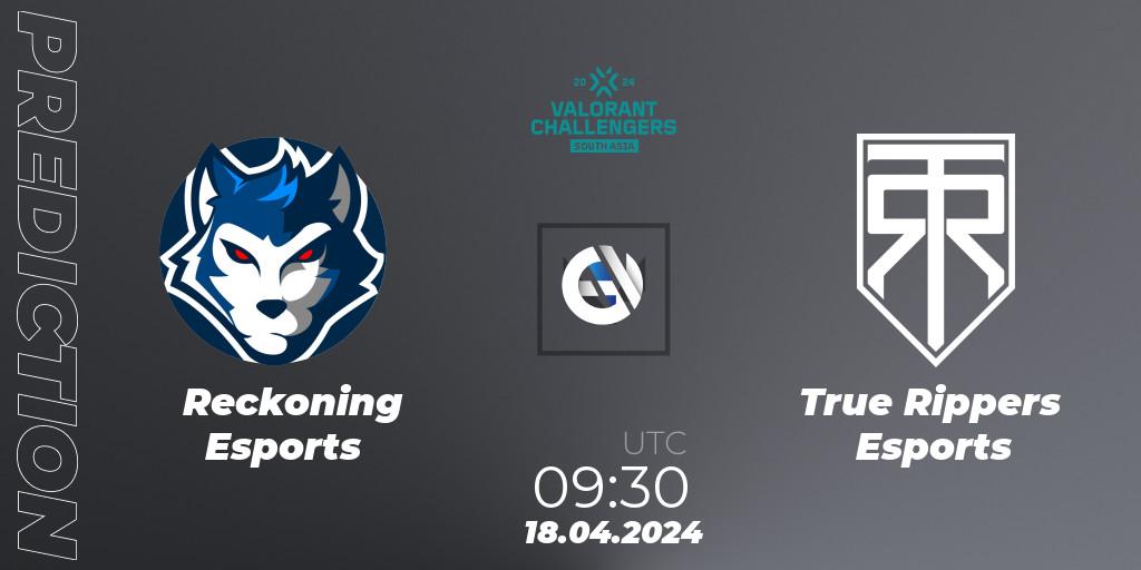 Reckoning Esports contre True Rippers Esports : prédiction de match. 18.04.24. VALORANT, VALORANT Challengers 2024 South Asia: Split 1 - Cup 2