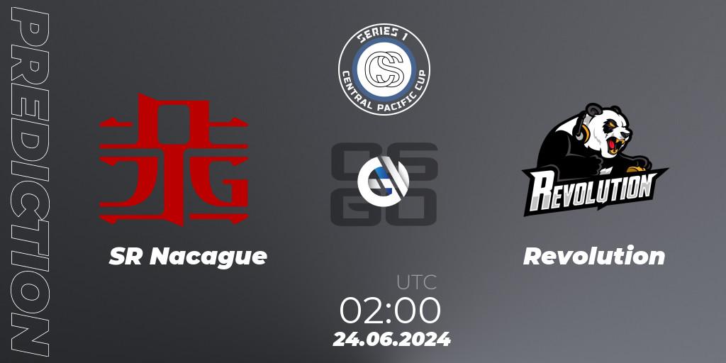SR Nacague contre Revolution : prédiction de match. 24.06.2024 at 02:00. Counter-Strike (CS2), Central Pacific Cup: Series 1