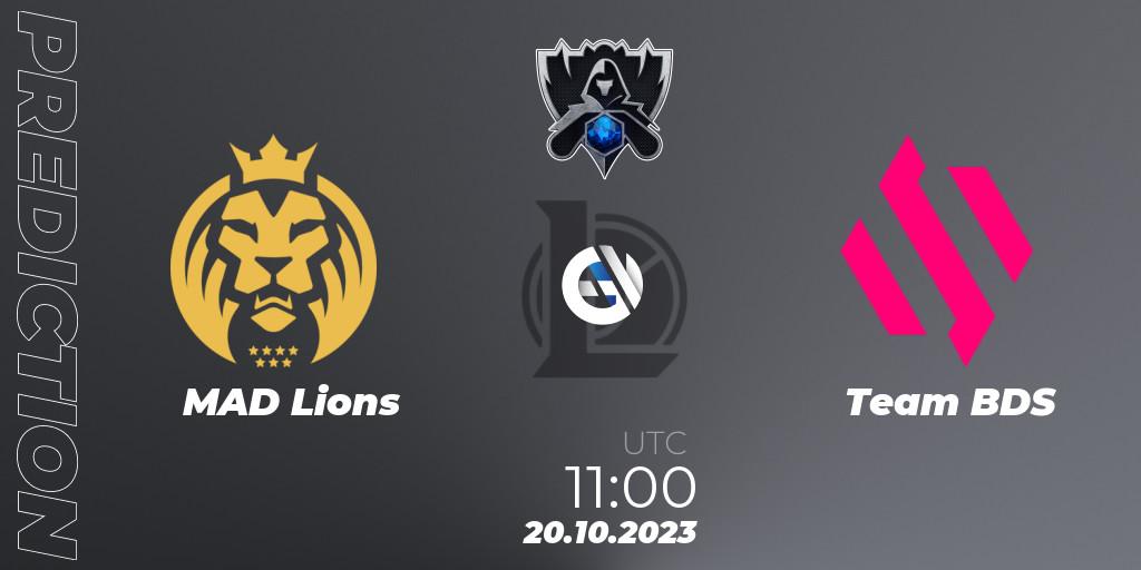 MAD Lions contre Team BDS : prédiction de match. 20.10.2023 at 07:30. LoL, Worlds 2023 LoL - Group Stage