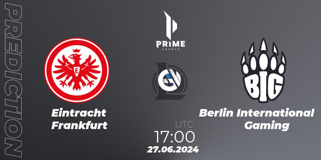 Eintracht Frankfurt contre Berlin International Gaming : prédiction de match. 27.06.2024 at 17:00. LoL, Prime League Summer 2024