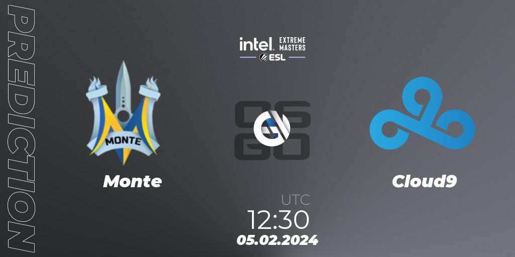 Monte contre Cloud9 : prédiction de match. 05.02.24. CS2 (CS:GO), IEM Katowice 2024