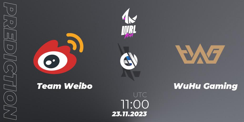 Team Weibo contre WuHu Gaming : prédiction de match. 23.11.23. Wild Rift, WRL Asia 2023 - Season 2 - Regular Season