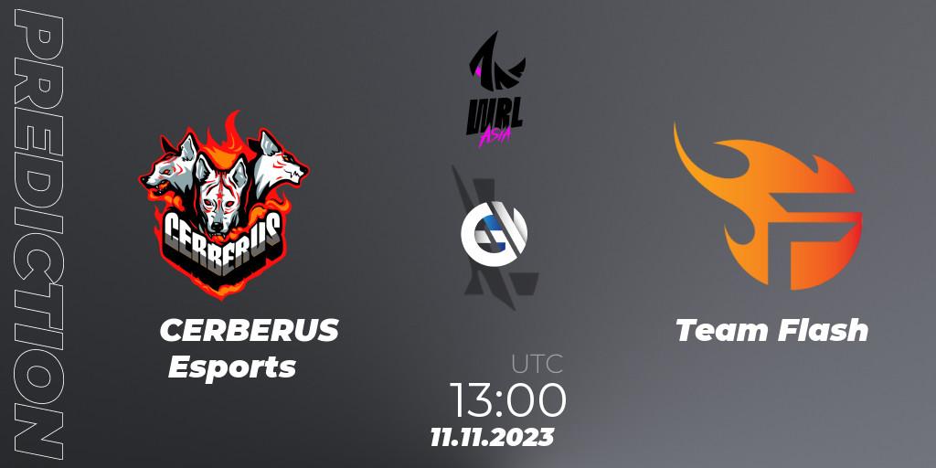 CERBERUS Esports contre Team Flash : prédiction de match. 11.11.2023 at 13:00. Wild Rift, WRL Asia 2023 - Season 2 - Regular Season