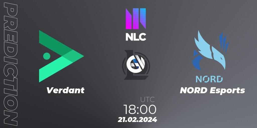 Verdant contre NORD Esports : prédiction de match. 21.02.2024 at 18:00. LoL, NLC 1st Division Spring 2024