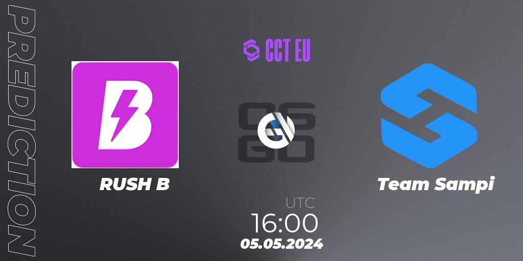 RUSH B contre Team Sampi : prédiction de match. 05.05.2024 at 16:00. Counter-Strike (CS2), CCT Season 2 Europe Series 2 