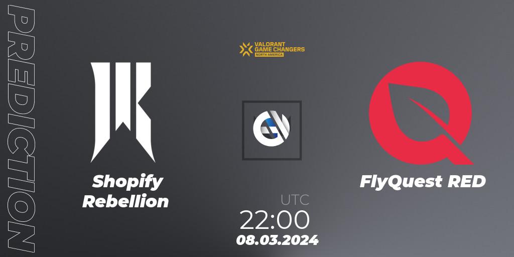 Shopify Rebellion contre FlyQuest RED : prédiction de match. 08.03.24. VALORANT, VCT 2024: Game Changers North America Series Series 1