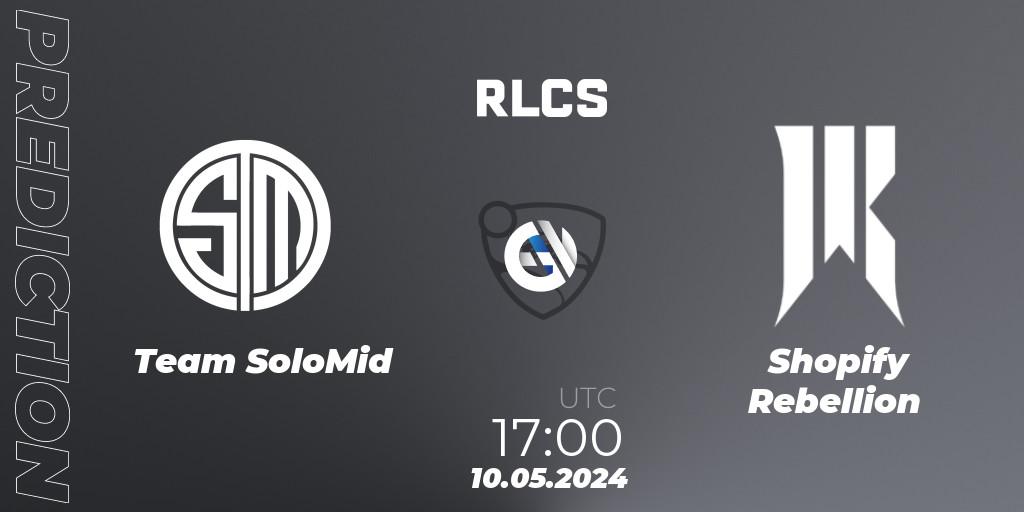 Team SoloMid contre Shopify Rebellion : prédiction de match. 10.05.2024 at 17:00. Rocket League, RLCS 2024 - Major 2: NA Open Qualifier 5