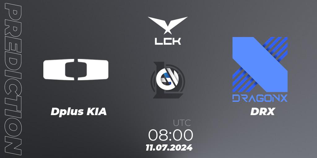 Dplus KIA contre DRX : prédiction de match. 11.07.2024 at 08:00. LoL, LCK Summer 2024 Group Stage