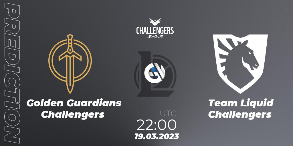 Golden Guardians Challengers contre Team Liquid Challengers : prédiction de match. 19.03.23. LoL, NACL 2023 Spring - Playoffs