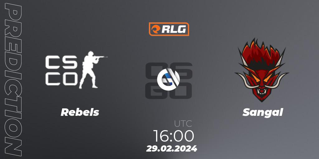 Rebels Gaming contre Sangal : prédiction de match. 29.02.24. CS2 (CS:GO), RES European Series #1