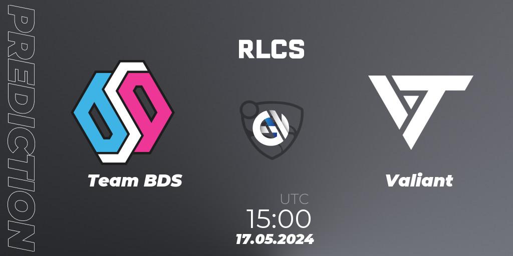 Team BDS contre Valiant : prédiction de match. 17.05.2024 at 15:00. Rocket League, RLCS 2024 - Major 2: EU Open Qualifier 5
