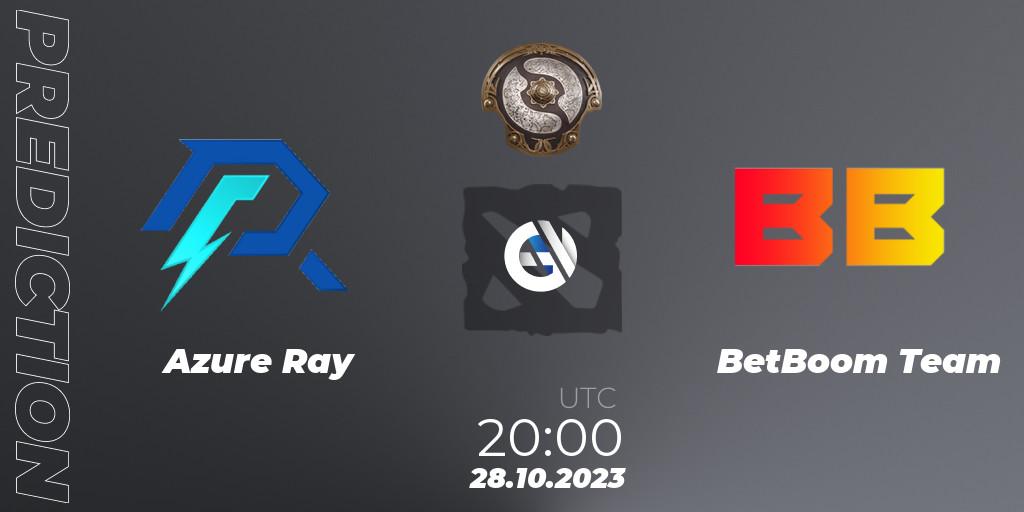 Azure Ray contre BetBoom Team : prédiction de match. 28.10.23. Dota 2, The International 2023