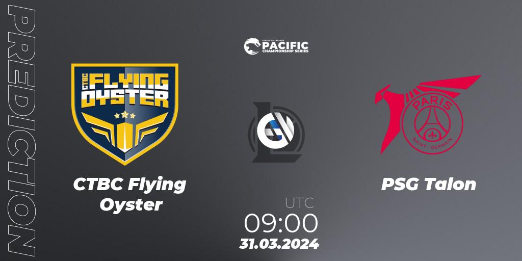 CTBC Flying Oyster contre PSG Talon : prédiction de match. 31.03.24. LoL, PCS Playoffs Spring 2024