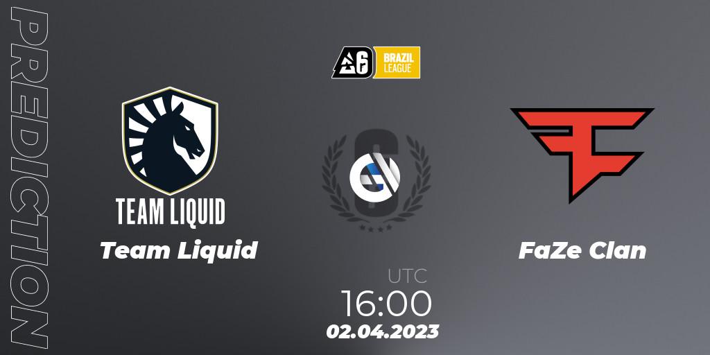 Team Liquid contre FaZe Clan : prédiction de match. 02.04.23. Rainbow Six, Brazil League 2023 - Stage 1