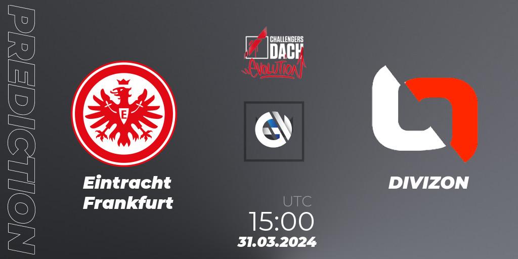 Eintracht Frankfurt contre DIVIZON : prédiction de match. 07.04.2024 at 15:00. VALORANT, VALORANT Challengers 2024 DACH: Evolution Split 1