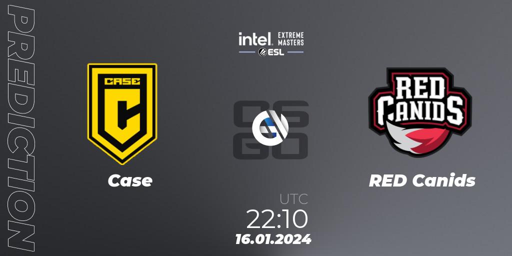 Case contre RED Canids : prédiction de match. 16.01.2024 at 22:10. Counter-Strike (CS2), Intel Extreme Masters China 2024: South American Open Qualifier #2