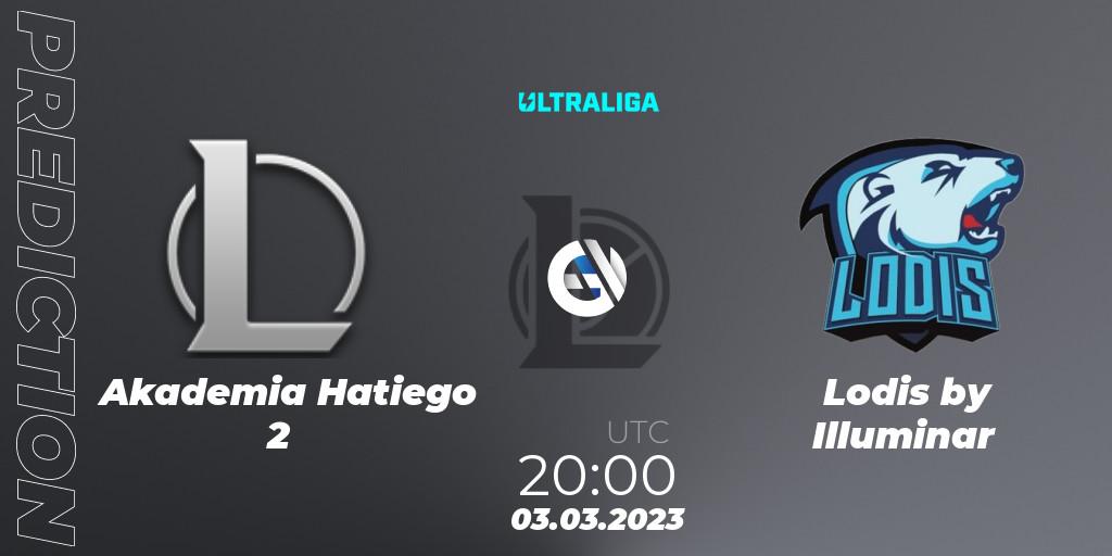 Akademia Hatiego 2 contre Lodis by Illuminar : prédiction de match. 03.03.2023 at 20:00. LoL, Ultraliga 2nd Division Season 6