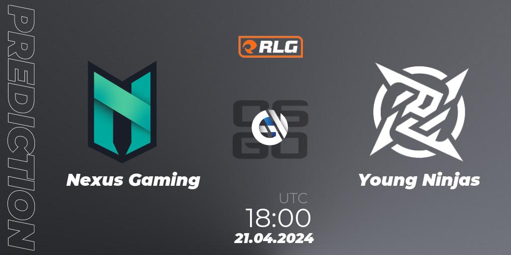 Nexus Gaming contre Young Ninjas : prédiction de match. 21.04.24. CS2 (CS:GO), RES European Series #2